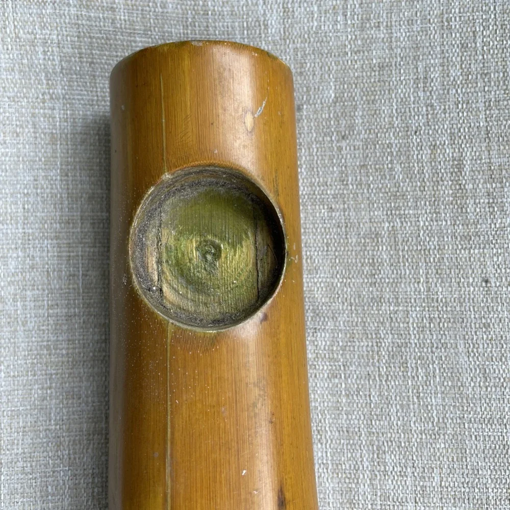 Bamboo Wooden Tea light 3 Candle Holder Vintage Decor Cabin Handmade Decor Rare
